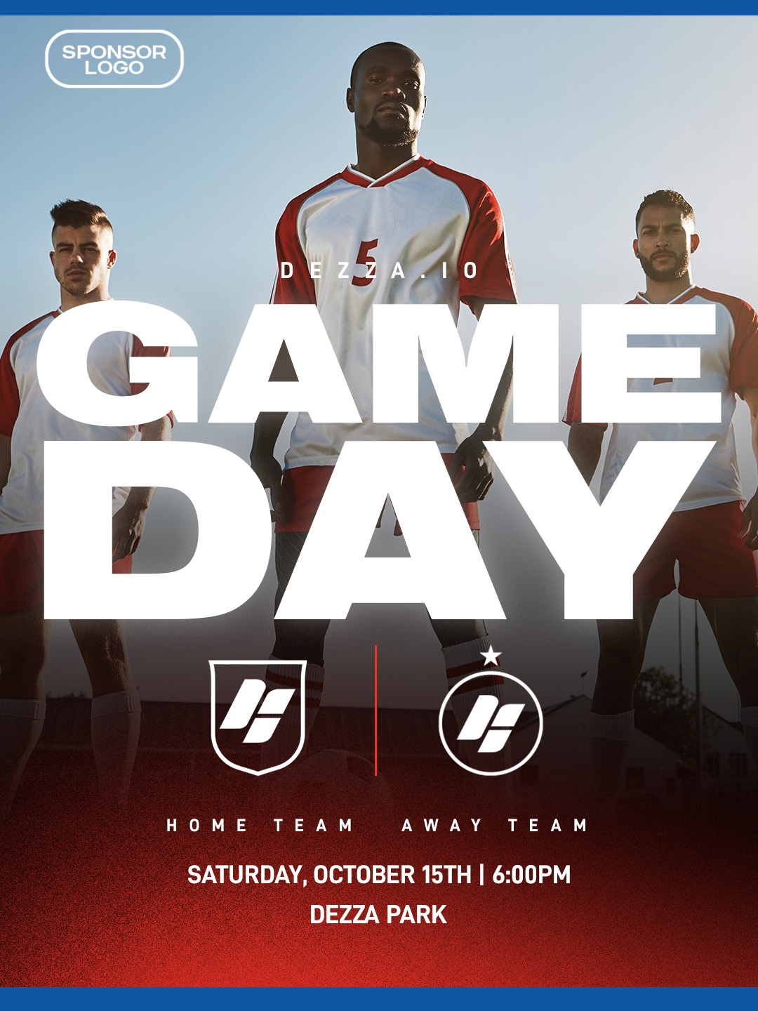London Game Day graphic template